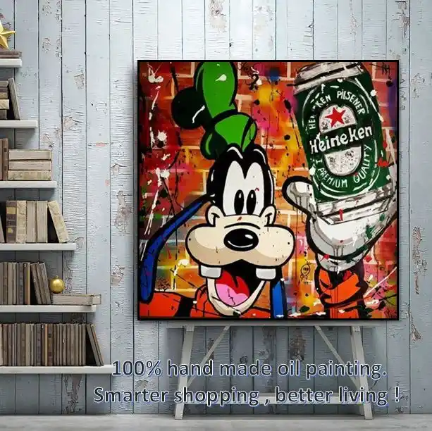 Free Shipping Alec Monopoly Graffiti Art Pop Artist Oil Painting By Hand Painted No Frame Painting Calligraphy Aliexpress