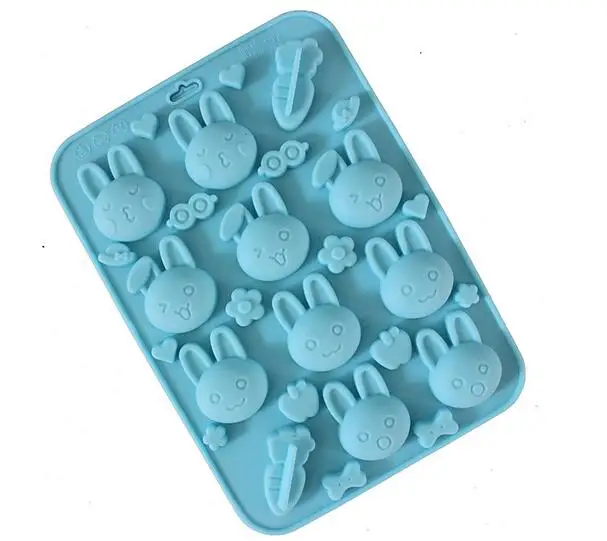 

Silicone Mold Rabbit Forms Fondant Embossing Cake Decorating Tools Bunny Moulds Chocolate Molds for Kitchen Soap Baking Tools
