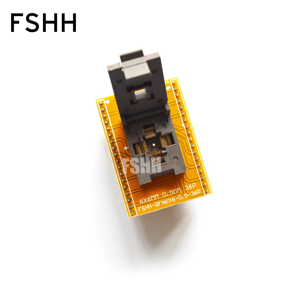 

FSHH QFN36 to DIP36 Programmer adapter WSON36 UDFN36 MLF36 ic test socket Size=6mmx6mm Pin pitch=0.5mm