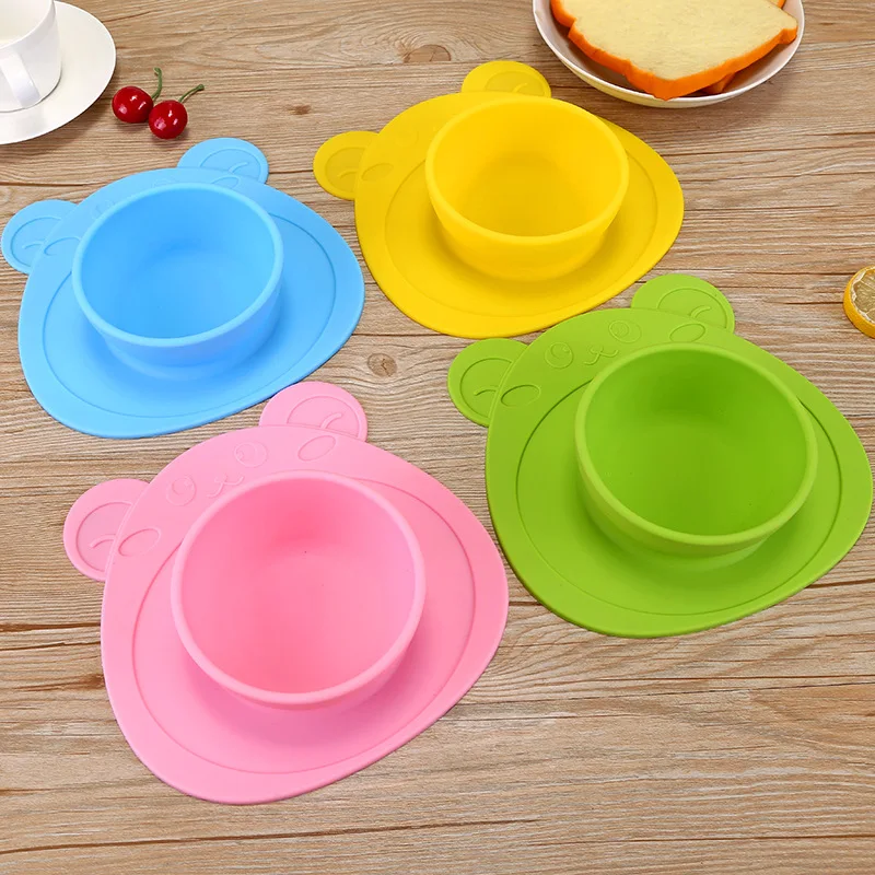 22x20cm Carton Animal Infant Baby Dishes Portable Baby Dinnerware