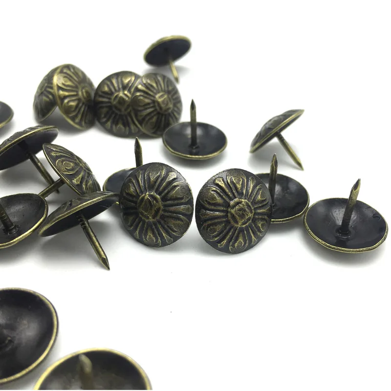 50pec Retro Antique Bronze Mysterious Drawing Pin Creative Decorative Nail Bedside Tables Thumbtack Rivet Home Decoration Parts