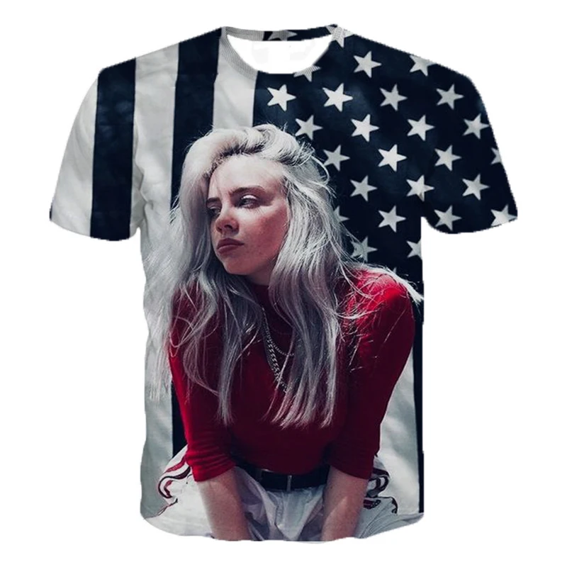 

Billie Eilish T Shirt Music Singer 3D Printing T Shirts Men Women Short Sleeve Casual Printed Personality T Shirts 2XS-5XL