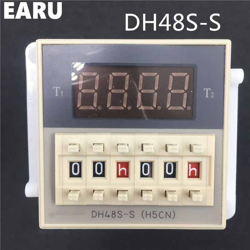 DH48S-S DH48S H5CN AC/DC 12V 24V 0 1 s-990 h Cycle SPDT Мини цифровой программируемый реле времени таймер