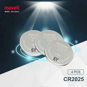 

4pc maxell Original cr2025 Button Cell Batteries cr 2025 3V Lithium Coin Battery For Watch Calculator Weight Scale