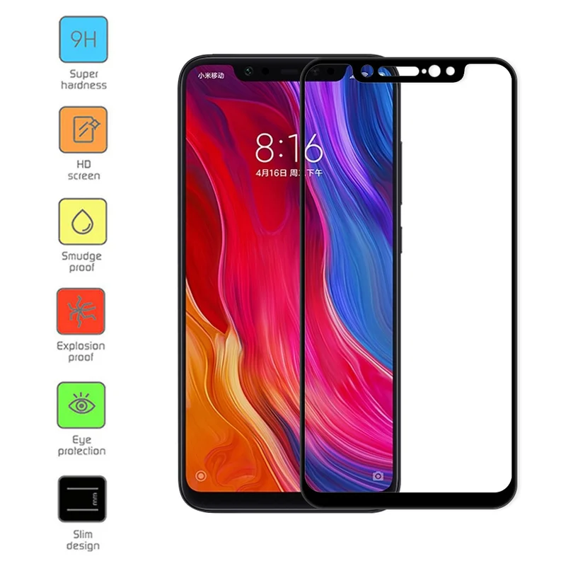 Закаленное стекло для pocophone f1 5D xiaomi mi max 3 Xiaomi Mi 8 Mix2 6X A2 A1 6 5X защита Redmi Note 4x|Защитные