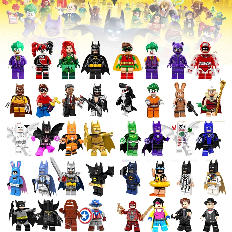 

Legoing Super Heroes Figures Mini Bat man Legoingly Batman Building Block Bricks Set Educational Christmas Toys for Children