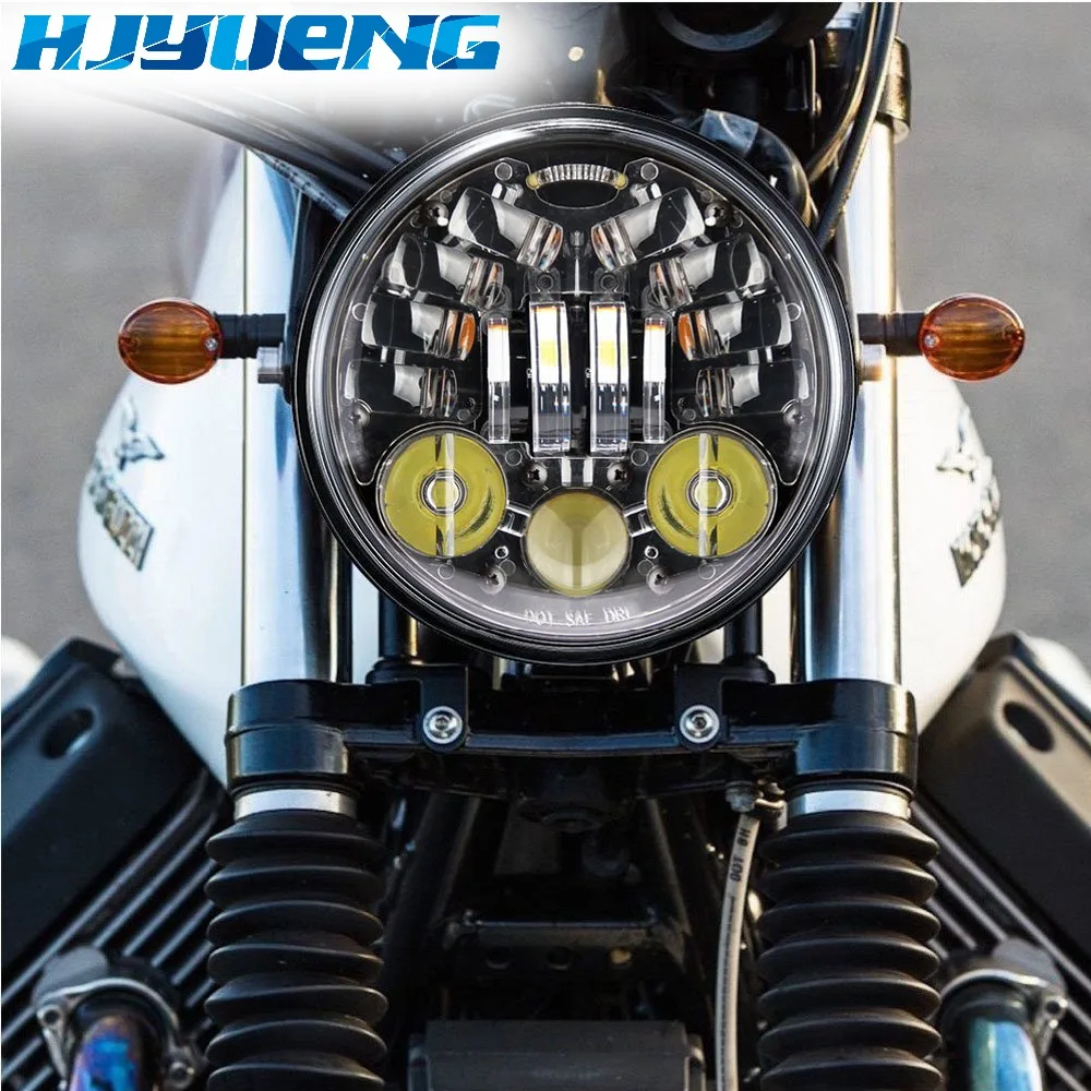 Для Harley 5 3/4 &quotМотоцикл черный проектор 2018 новые аксессуары для мотоциклов 3/4&quot