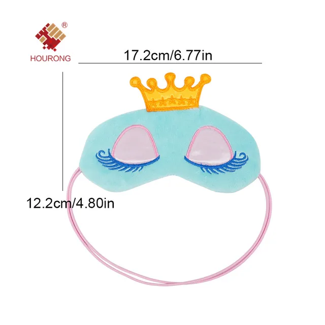 Creative Crown Pattern Sleeping Mask Crown Eyeshade Travel Cartoon Long Eyelashe Eye Mask Blindfold Travel Accessories