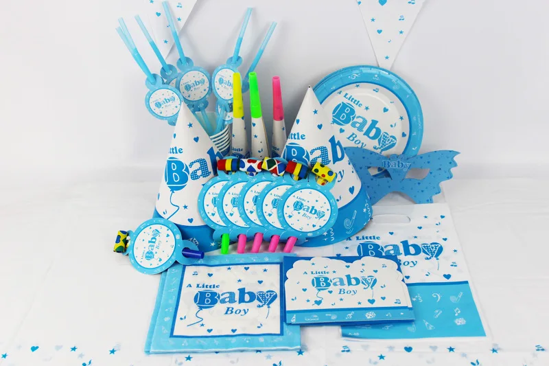 

A boy Party Theme Tableware Set Birthday Party Decoration Kids Balloons Napkin Cups Tablecloth Flag Straw Party Supplies