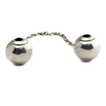 Горячая стерлингового серебра 925 эссенция безопасная цепь маленькое отверстие Подвески Бусины Европейский дизайн эссенция браслеты Сделай Сам изготовление