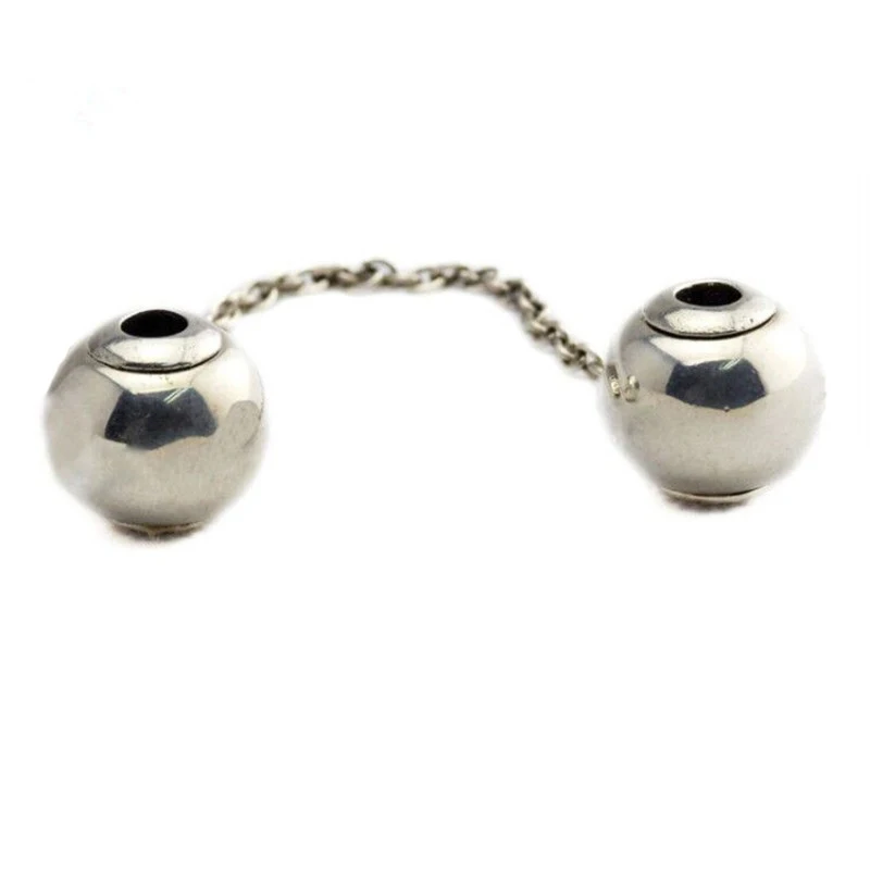 

Hot 100% 925 Sterling Silver Essence Safety Chain Small Hole Charms Beads Fits European Essence Bracelets DIY Jewelry Making