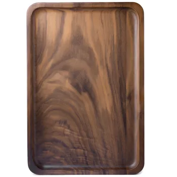 

Europe and the United States, a single rectangular Western coffee tea point hotel boutique walnut medium wooden tray