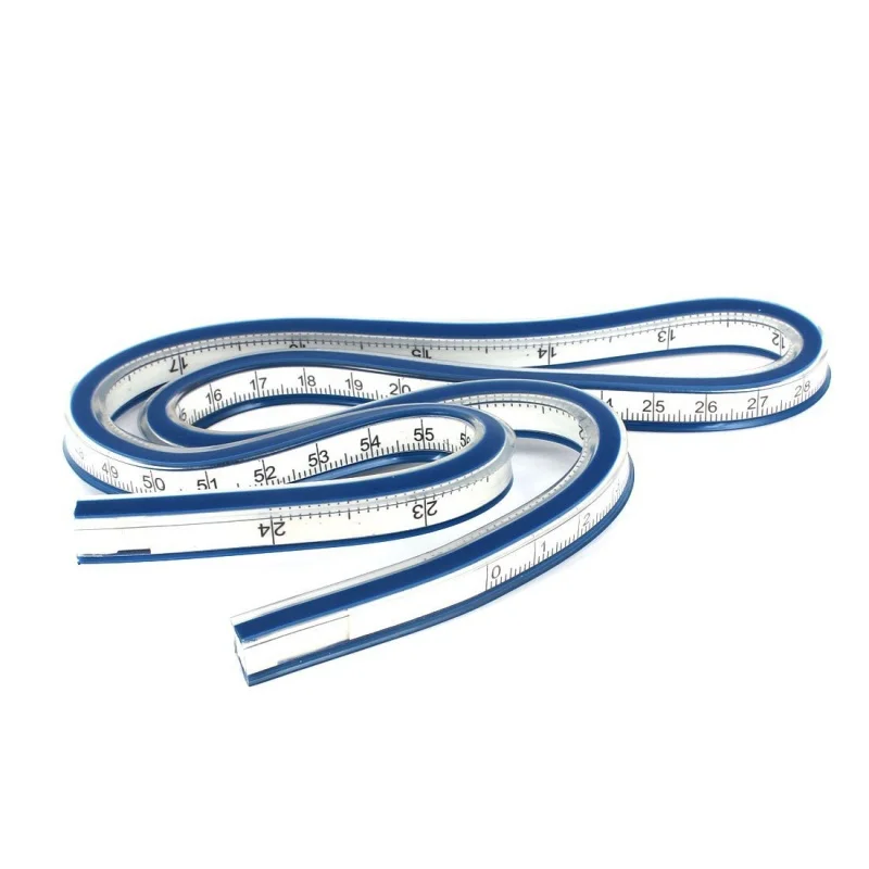 

Carpenter Schneider Soft Plastic 60 cm 24 Zoll Flexible Curve Ruler Blue + White