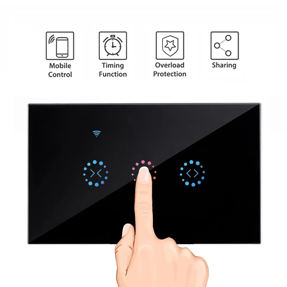 Умный Wi Fi переключатель для штор с управлением через приложение Alexa Google