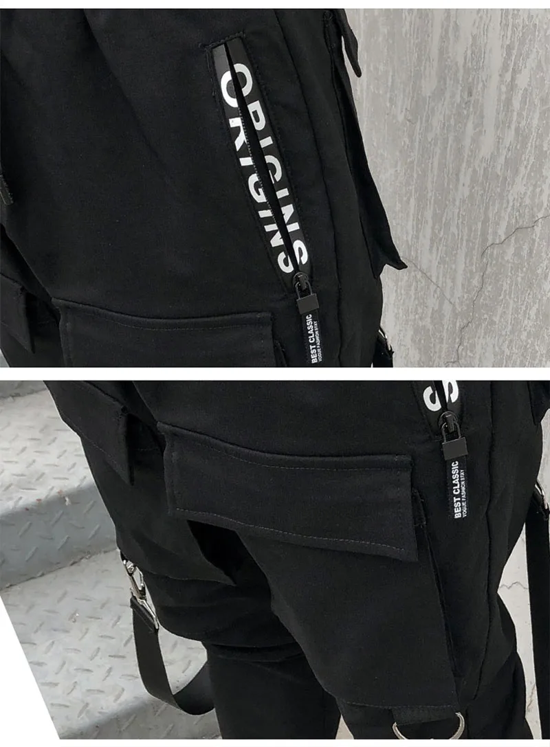 Дропшиппинг, мужские спортивные штаны с Мути цепями, дизайнерские мужские штаны для бега, шаровары с несколькими карманами, узкие брюки для бега LBZ13