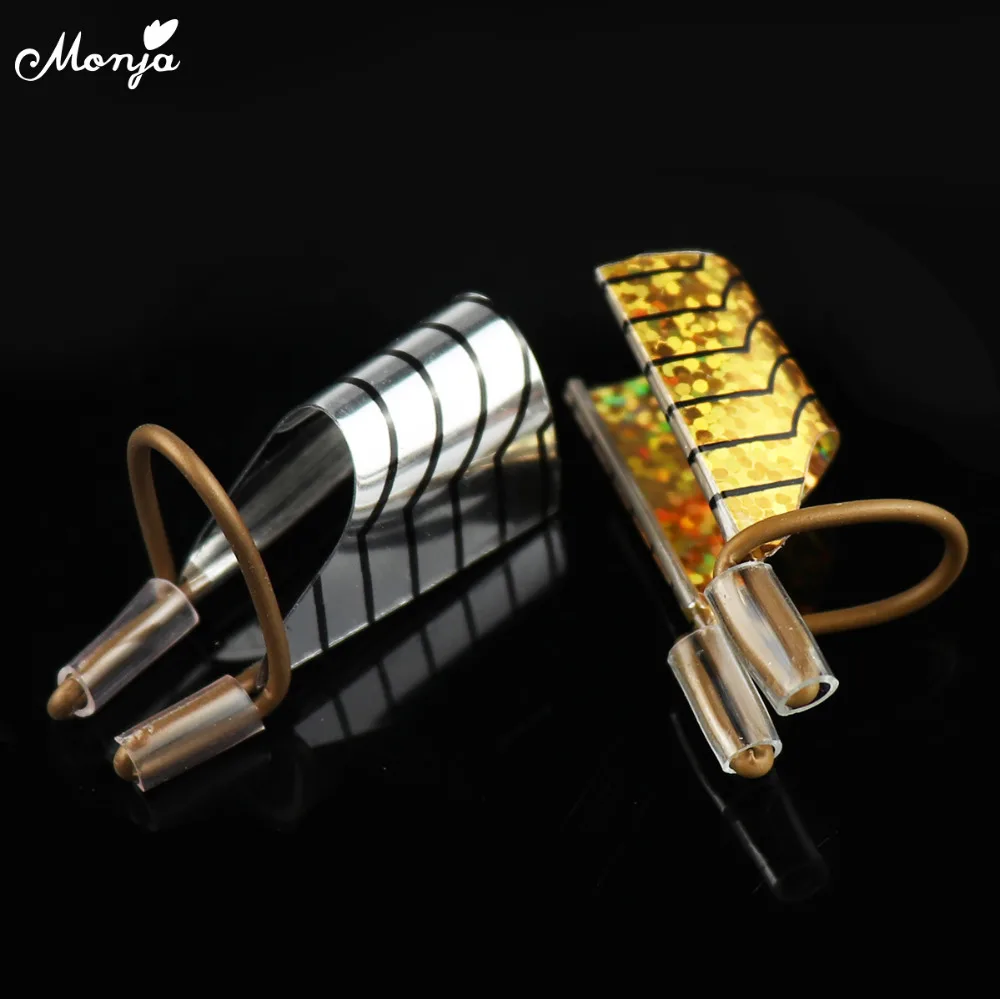 

Monja 5Pcs Reusable Nail Art C Curved Guide Forms Acrylic Crystal French Gel Polish Extendion Builder Adjustable Stencil Mold