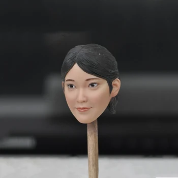 

Latest Style KM18-22 Asian Female Head Sculpt Short Black Hair Smilling Face for 12'' Women Body