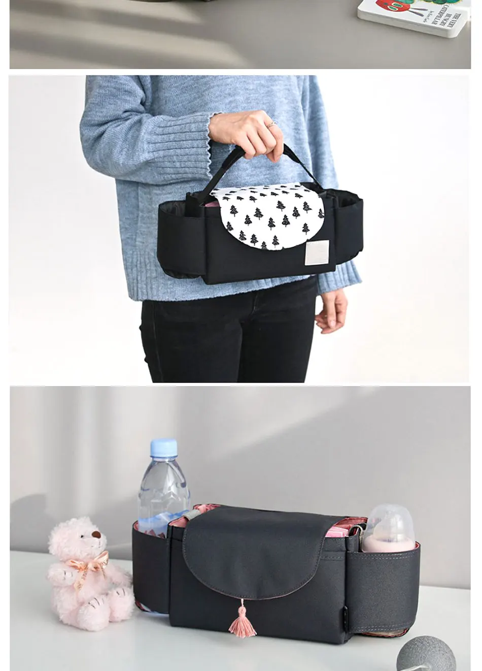 New Arrival Stroller Organizer Large Baby Carriage Pram Buggy Cart Bottle Bag For Mother&Kids Stroller Accessories Nappy Bag