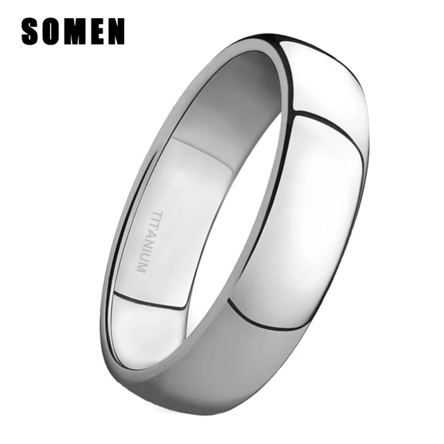 4mm Brand Silver Anium Women S Rings Male Wedding Band Polished 4mm Brand Silver Anium Women S Rings Male Wedding Band Polished Finish Engagement Ring Simple Female Jewelry
