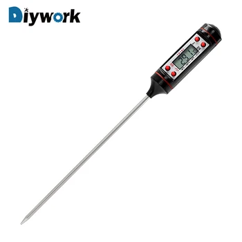 

DIYWORK Temperature Instrument Electronic Digital Thermometer Temperature Sensor Meat Food Probe Kitchen Cooking Weather Station