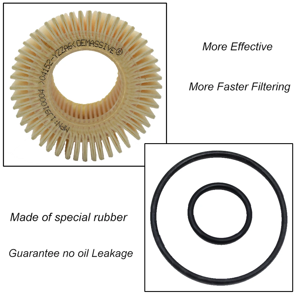 Масляный фильтр для Защитные чехлы для сидений, сшитые специально для Toyota Corolla 2009 2010 2011 2012 2013 1.8L I4 2ZR-FE/2ZR-FAE двигателя 04152-YZZA6 04152-37010