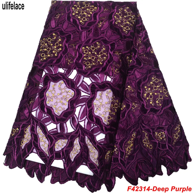 

Top Quality Handcut organza lace with Velvet fabric Embroidery African fabrics Clearance Nigerian garment Lace dress F4-2314