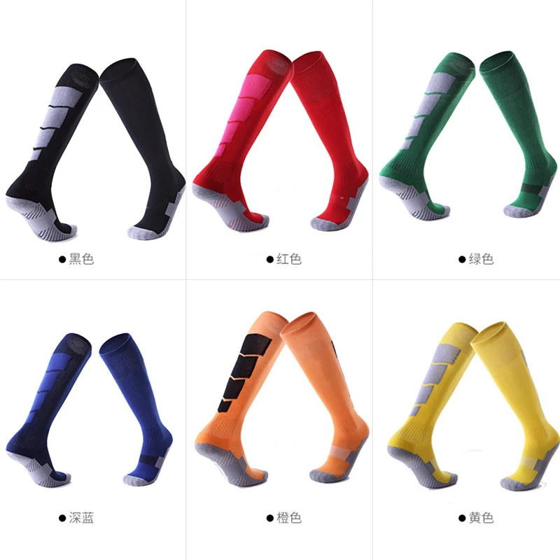 

Football Club Socks Outdoor Sport Socks with Lable Hiking Cycling Deodorant Stripes Terry fabric Pop socks White Anti-sweat