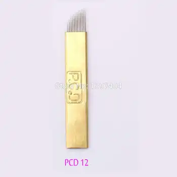 Free 500Pcs PCD Coper 12 Pin Tattoo Needle Manufacturer Disposable Permanent Makeup Blade For 3D Eyebrow Embroidery Microblading - SALE ITEM - Category 🛒 Beauty & Health