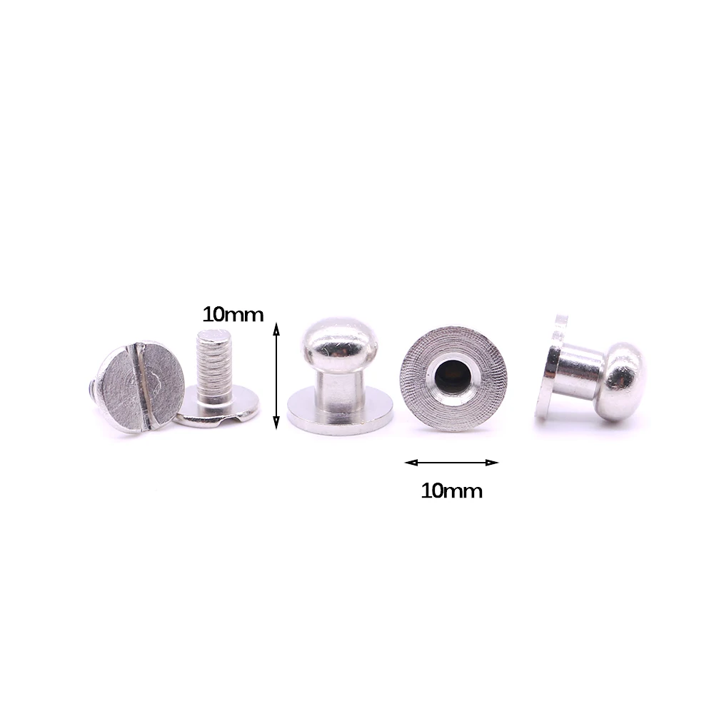 

New 10sets/pack 10mm (Diameter), 10mm (Height) mushroom rivet bronze 2 Colors rivet 10mm stud rivet kit leather rivets B-14