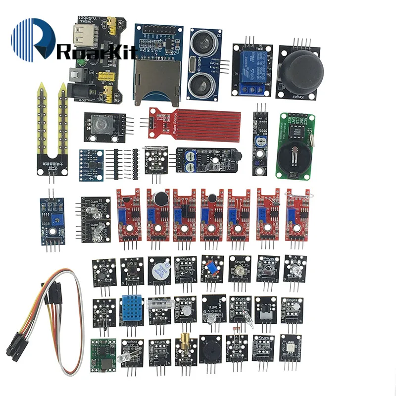 Стартовый комплект для модулей датчиков arduino 45 в 1 лучше чем 37 UNO R3 MEGA2560|kits 45|kit for