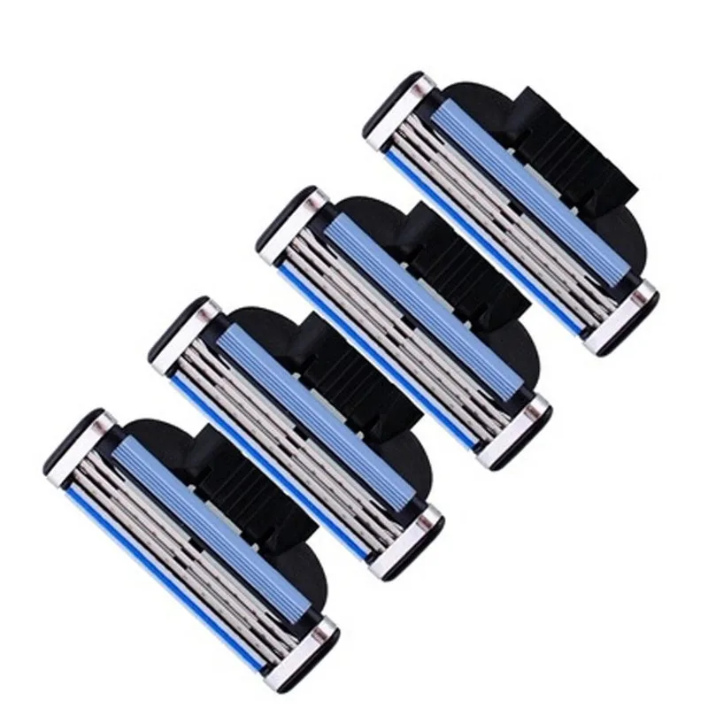 4PCS /Set 3 Layer Useful Razor Blades for Men Gileet Men's Beauty Shaver Blades Proglide Shaving Blades Refills Cartridge Blade