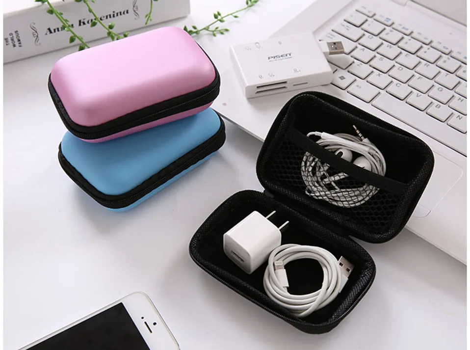 Hot Sale Sundries Travel Storage Bag Charging Case For Earphone Package Zipper Bag Portable Travel Cable Organizer Electronics (2)