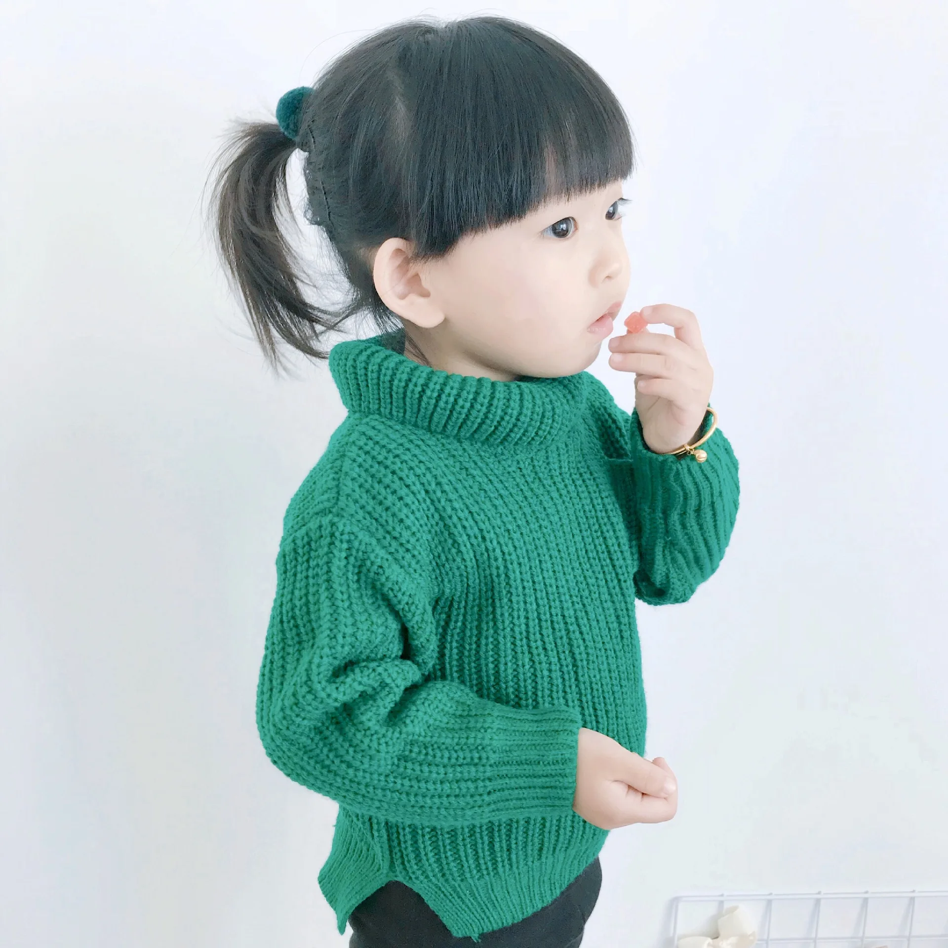 2017 Autumn Winter Girl Handmade Sweater Thicken Kids Girl Clothes