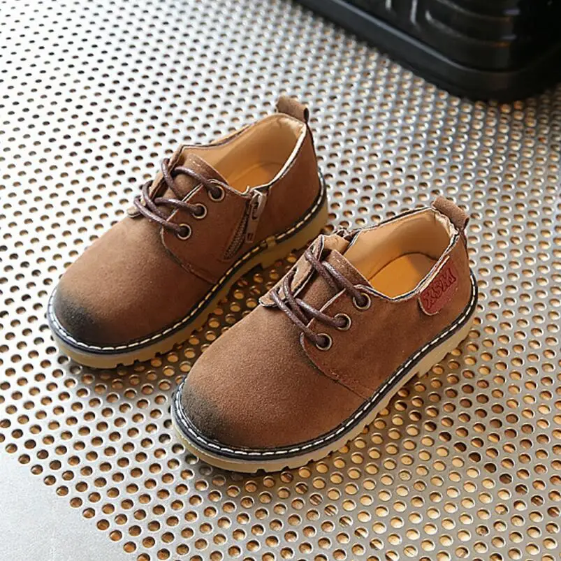 

3 8 4 6 5 7 2 1 Old Years 2018 New Fashion Kids Spring Autumn Vintage Single Shoes Girls Boys School Leather Shoes Children 27