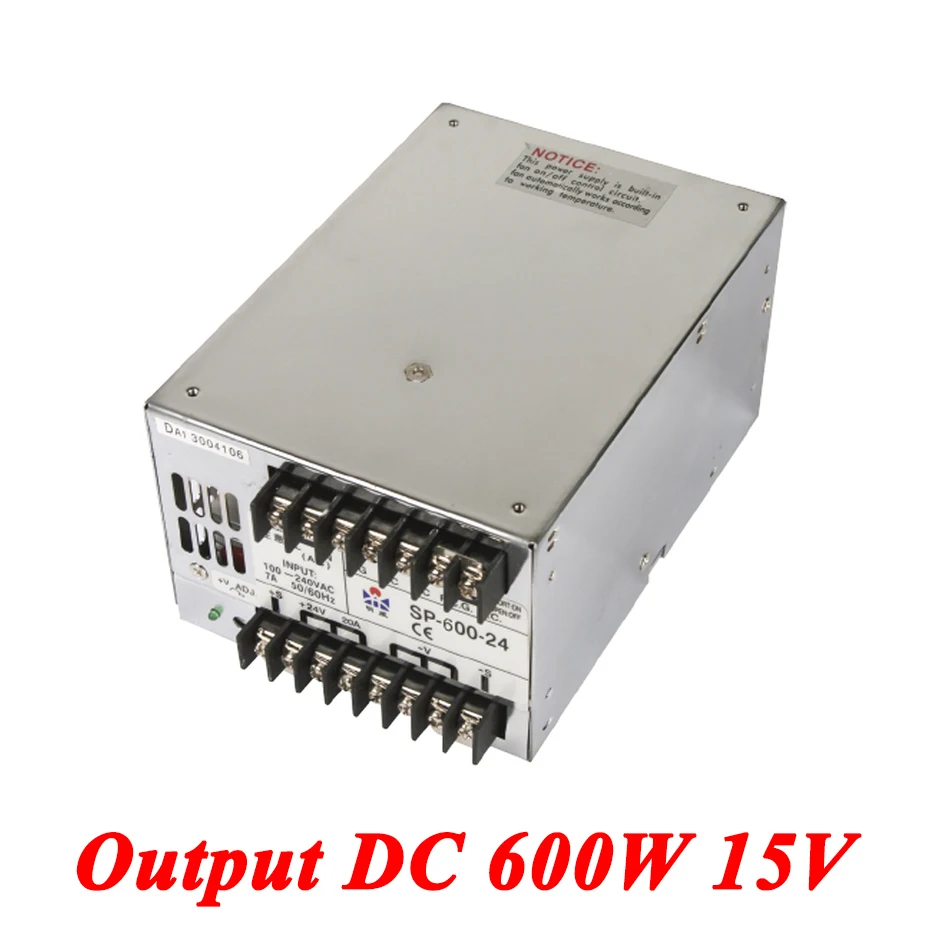 SP-600-15 PFC 600 Вт 15В 40А одиночный выход ac-dc импульсный источник питания для