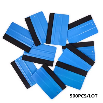 

Soft square scraper with felt flexible car styling wrapping tools squeegee size 12.6x8cm plastic-squeegee
