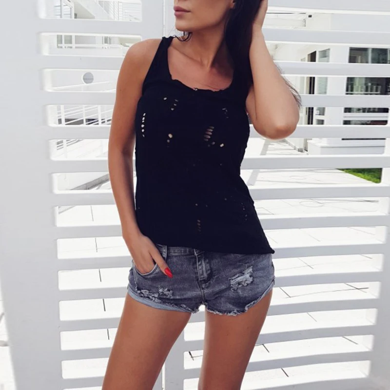 Новая женская модная повседневная рубашка без рукавов. Продемонстрируйте свой спортивный-рубашкой