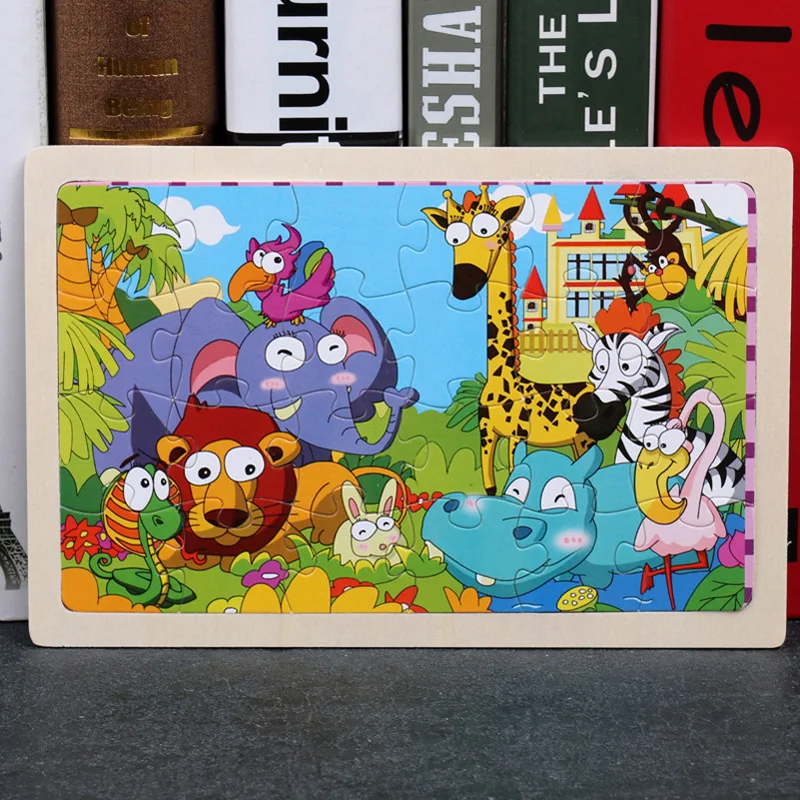 Montessori Toys for Children Early Educational Learning Wooden Toys Kids Exercise Brain 3D Cartoon Animal Match Montessori Toys for Children Early Educational Learning Wooden Toys Kids Exercise Brain 3D Cartoon Animal Match