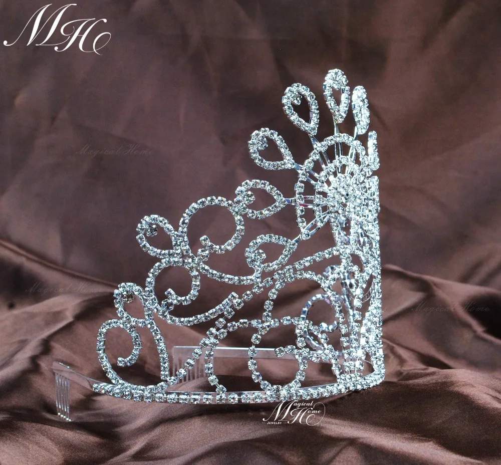 Тиара Свадебная с цветами и гребнем 5 дюйма для выпускного вечера|bridal tiara|tiara