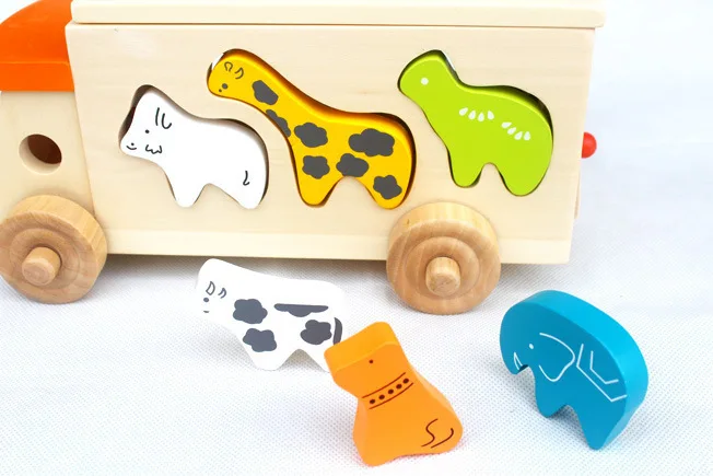 Early Learning Educational Montessori Toy animal beads bus Beads Maze Toy Mathematic Beads