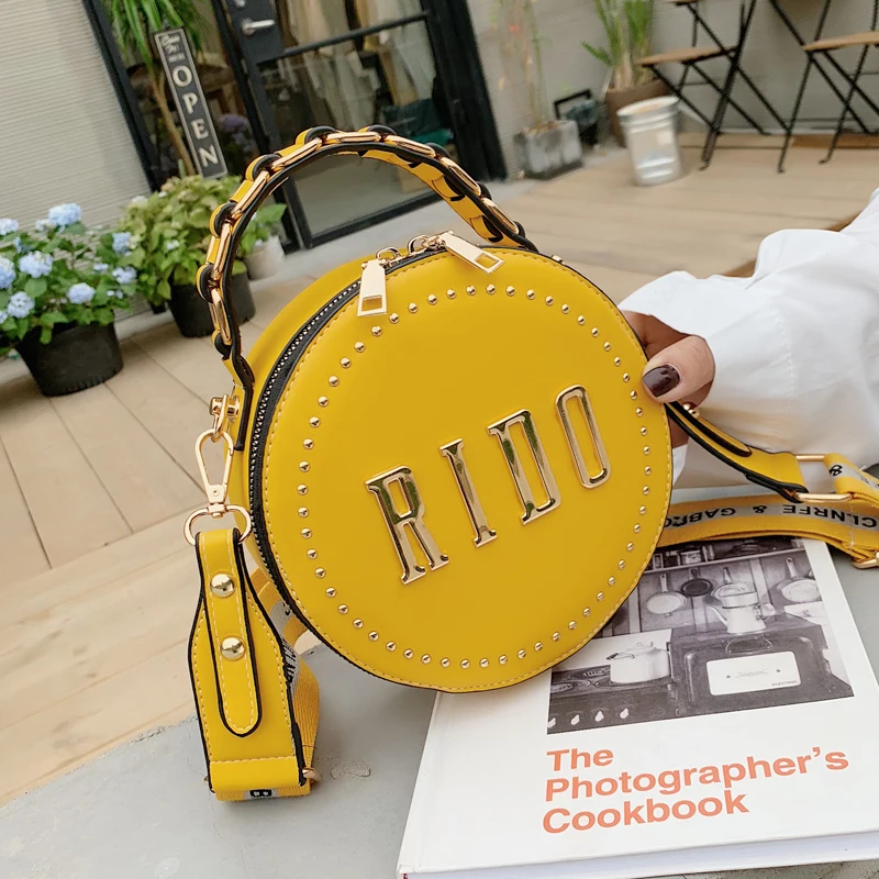 

female bag 2019 new wave fashion Messenger bag woman shoulder bag handbag small round bag C43-93