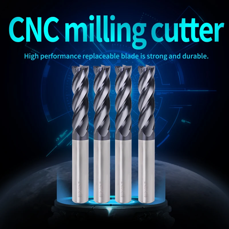 

Augusttools Milling Tools Mill HRC55 4 Flute Cutting Alloy Carbide Tungsten Steel Milling Cutter End Mill Metal Cutter Cnc Tools