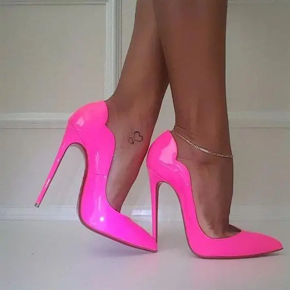 Moraima Snc Sexy High Heel Shoes Woman Pointed Toe Super High Dress Heels Ladies 12cm Thin Heels Pumps