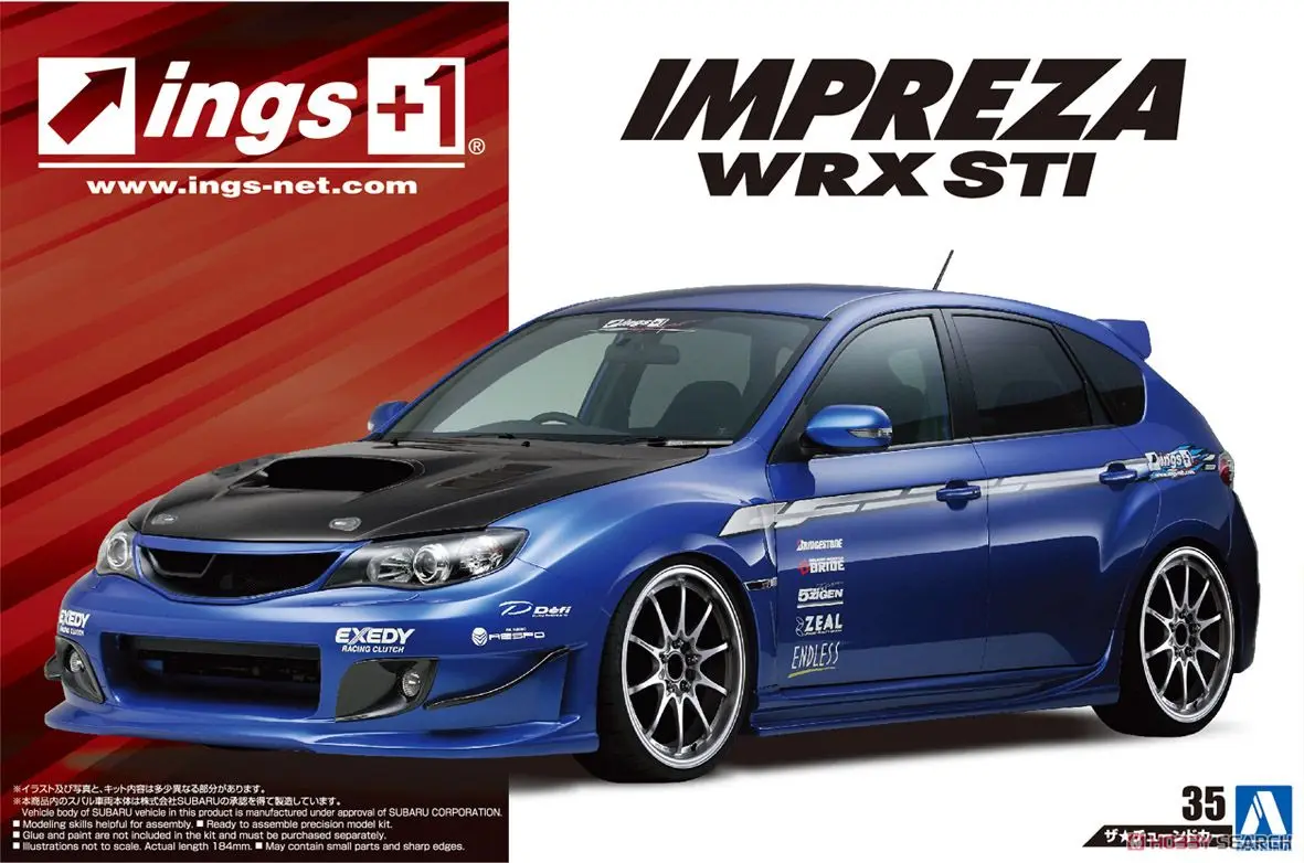 1/24 Сборная модель автомобиля S Grb Impreza Wrx STI' 07 05423