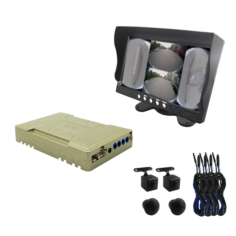  360 Degree Bird View Panoramic System Waterproof Seamless 2D Starlight Night Vision Camera Car DVR 