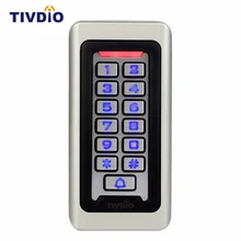 TIVDIO Independiente Tarjeta de Proximidad del Sistema de Control de Acceso de RFID Teclado Puerta de Control de Acceso de 2000 Usuarios F9501D Caja de Metal A Prueba de agua