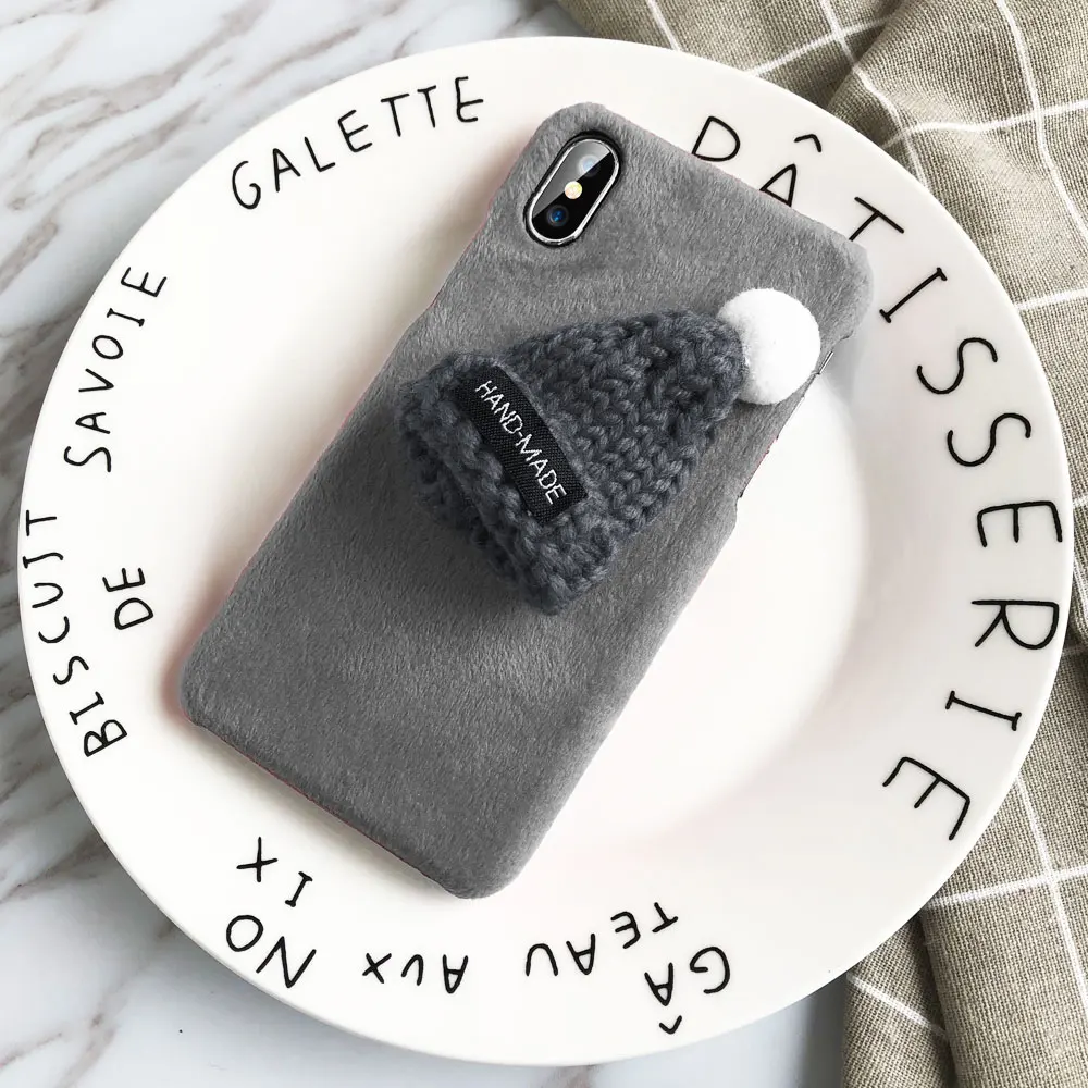 KISSCASE-Christmas-Hat-Phone-Case-For-iPhone-X-XS-Max-XR-5-5S-Se-Fur-Plush(7)