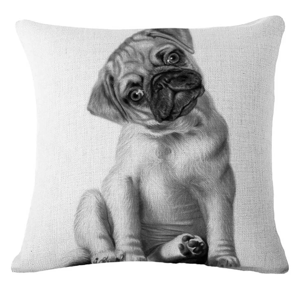 Sketsa Gambar Sarung Bantal Persegi Gaya Anjing Kartun Dicetak Sketsa Gambar Sarung Bantal Persegi Gaya Anjing Kartun Dicetak