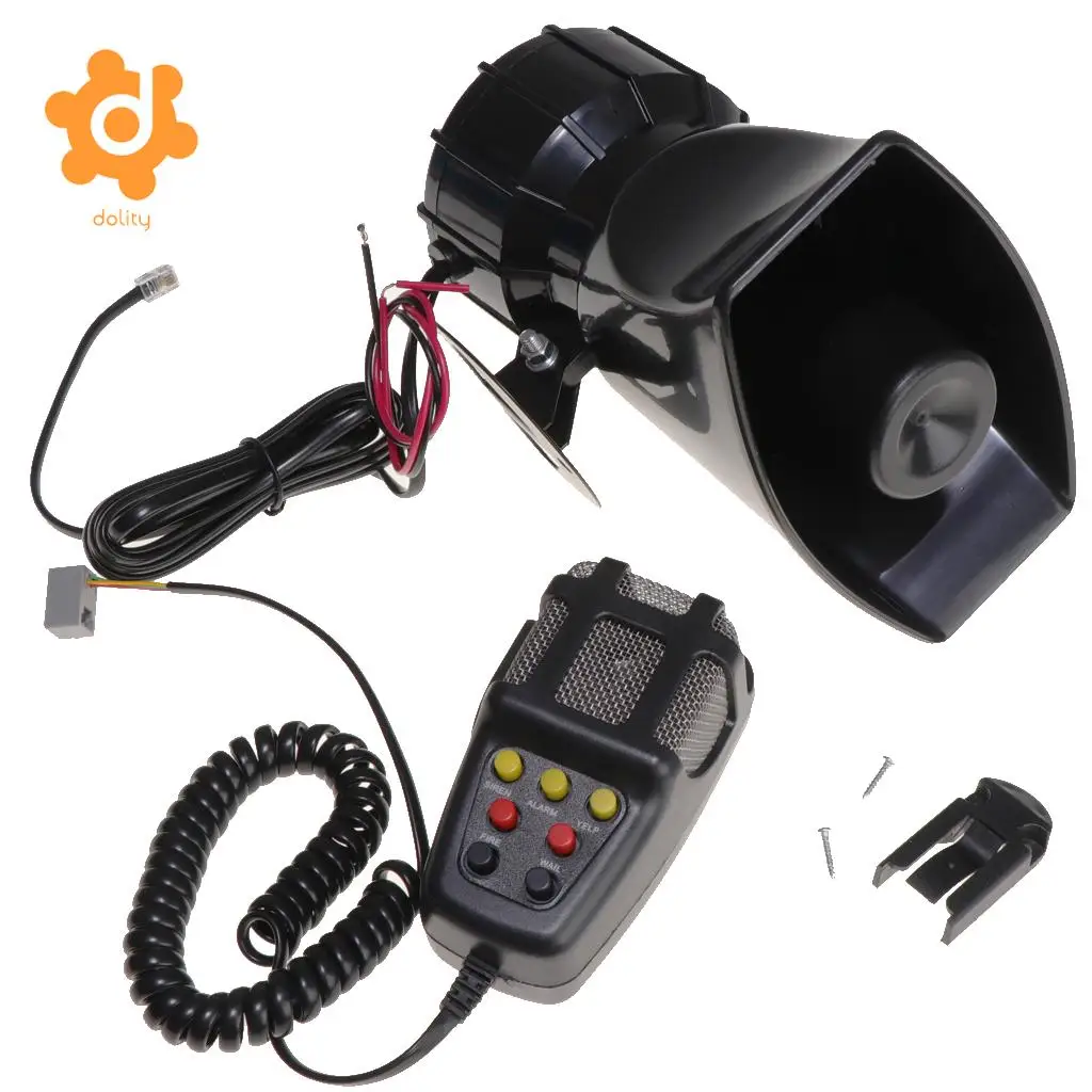 7 Tone 12V Car Loud Horn Police Ambulance Fire Alarm Warning Horn in