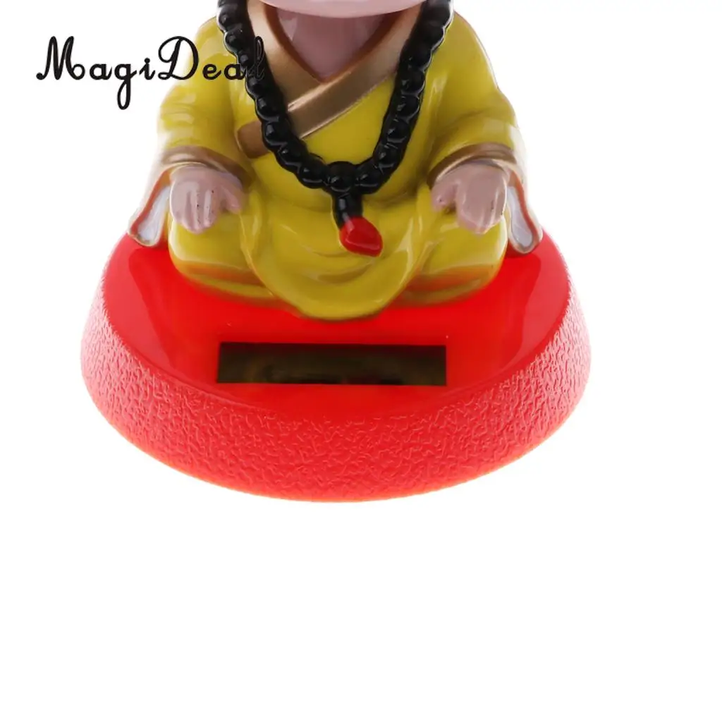 MagiDeal Top Quaity Solar Powered Bobbling Toy Shaking Head Monk for Home Office Desk Car Ornament Birthday Present 3Kinds